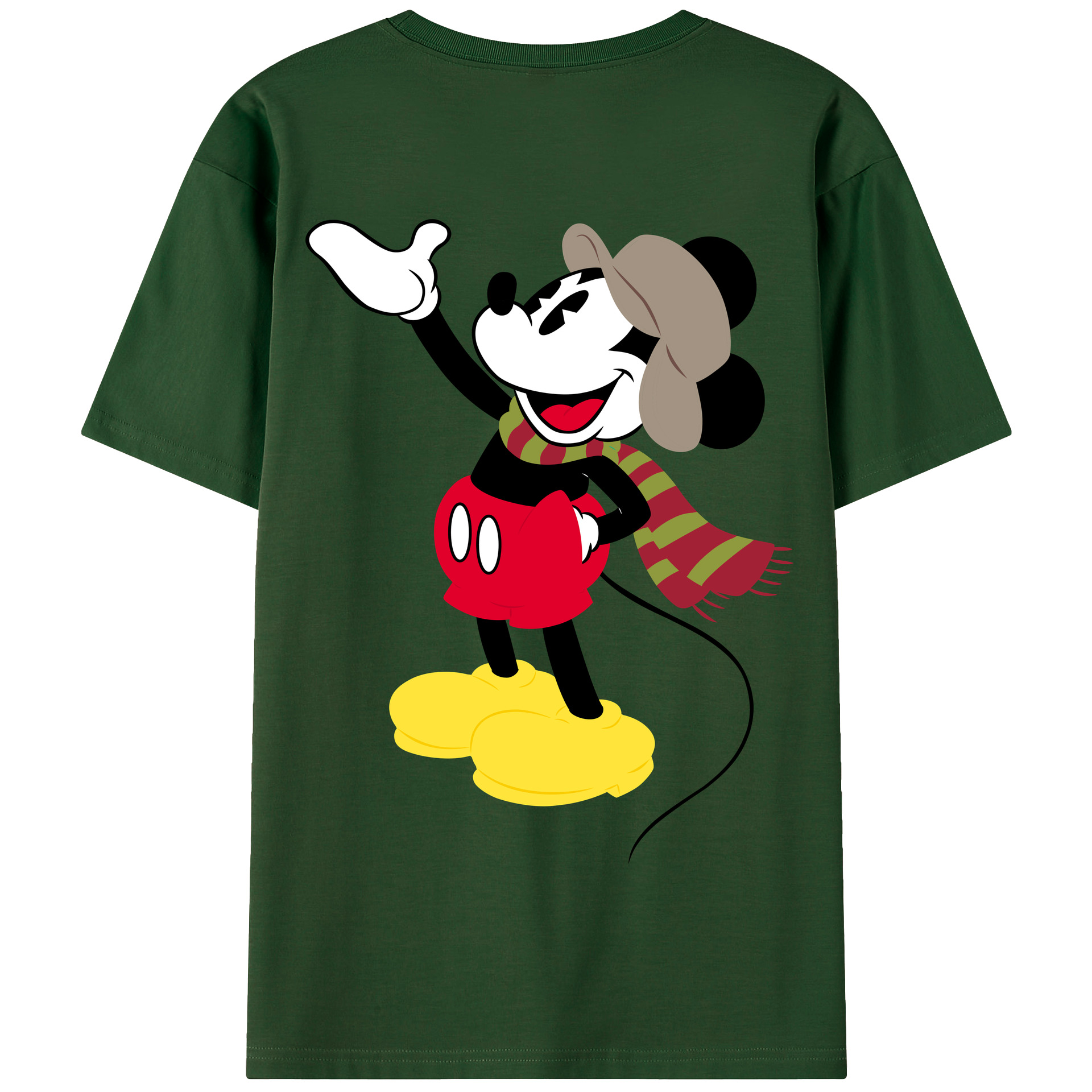 （画像用） ミッキーマウス Mickey Mouse 綿100％半袖Tシャツ（背面プリント）